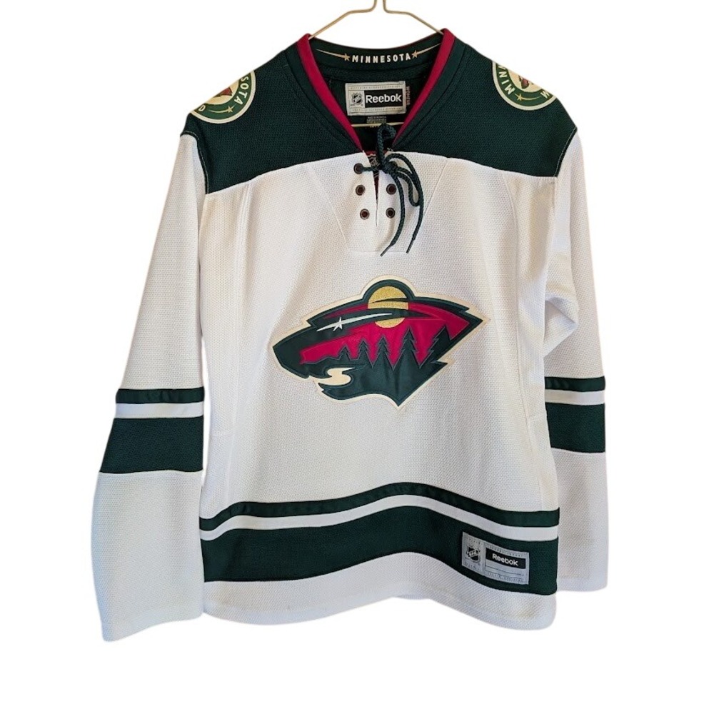 Reebok Minnesota Wild NHL Jersey Women M Hockey Sporty Fan Gear Team Game Day